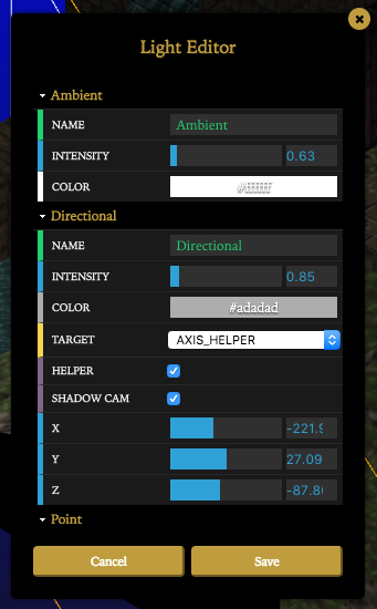 editable lighting
